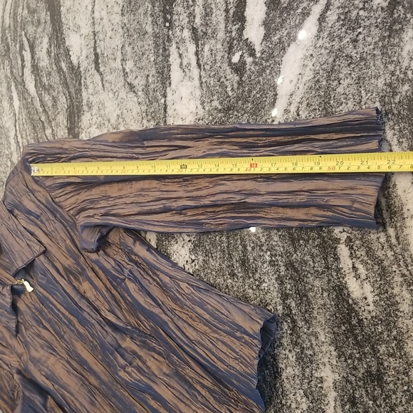 (12) Panache Lightweight Zipper Blazer Metallic Iradescense Vintage Canadian - Picture 6 of 7